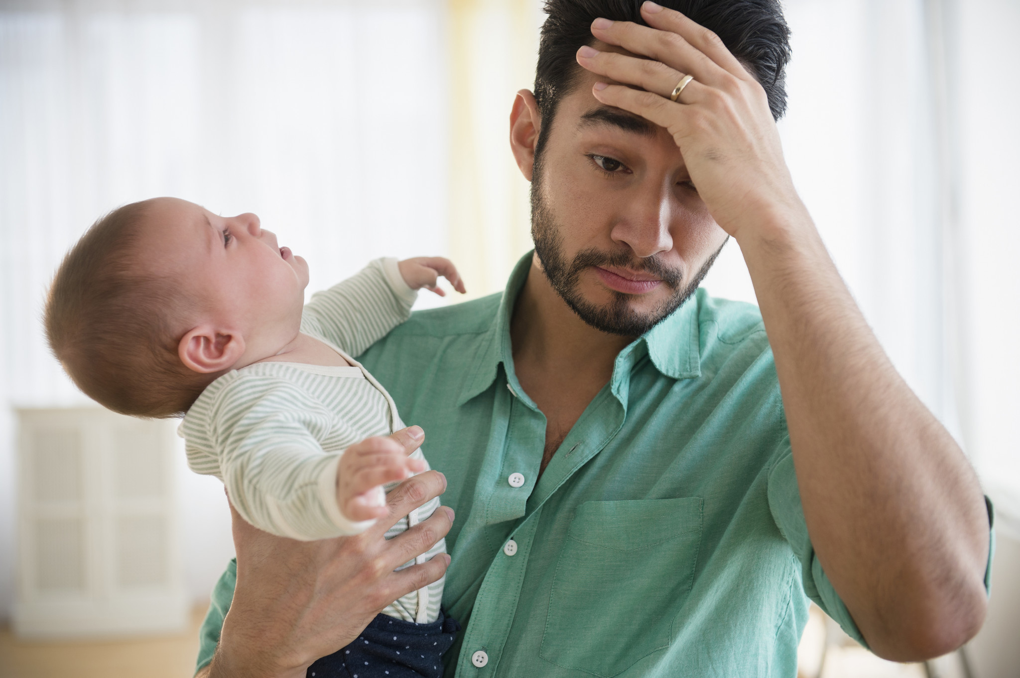 Post-Natal Depression Is Now Nearly As Common Among New FATHERS As it Is Mo...
